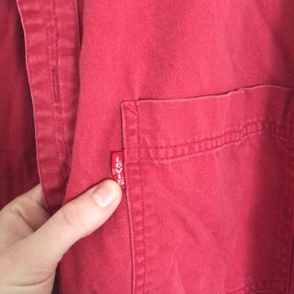 Red Levi Denim Shirt - Picture 2 of 4